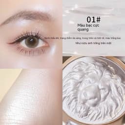 [HOẢ TỐC] Phấn Bắt Sáng Highlight Lion Gloss Power Bắt Sáng Sư Tử Mềm Mịn Trang Điểm Chuyên Nghiệp Sang Chảnh 5