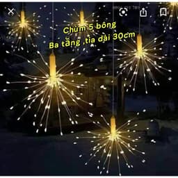 Đèn nháy pháo hoa chống nước 300 led (5 bông/bộ sải cánh dài 30cm) 5