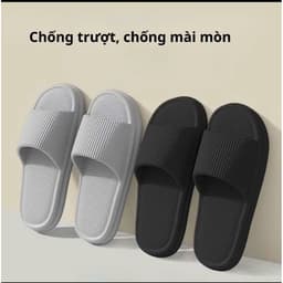 Dép đi trong nhà , phòng tắm kiểu mới đế dày, dép đế mềm chống trơn trượt êm chân dành cho nam nữ 5