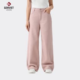 Quần Dài Jeans Nữ GENVIET JEANS Dáng Suông Vừa Cạp Cao Đi Làm, Đi Chơi 9087 2