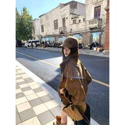 [Đặt trước] 𝐍𝐚𝐢𝐢.𝐨𝐫𝐝𝐞𝐫 | Áo khoác nữ da lộn nâu cà phê vintage, phong cách cá tính, dễ phối đồ - N390 5