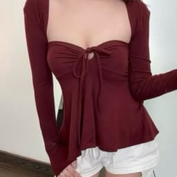 Áo Cup Dây Rút Dáng Xòe, Mặc Nhiều Kiểu, Chất thun borip Trung Cotton Xịn Co Giãn 4 Chiều 6