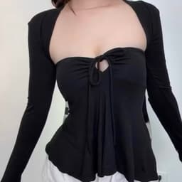 Áo Cup Dây Rút Dáng Xòe, Mặc Nhiều Kiểu, Chất thun borip Trung Cotton Xịn Co Giãn 4 Chiều 8