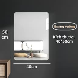 Gương acrylic HD tự dính dùng trang điểm phòng tắm phòng khách gương toàn thân kèm dụng cụ lắp đặt 4