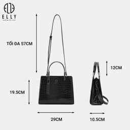 [Tặng hộp 20.10] Túi Xách Nữ ELLY EL385 Cao Cấp Đeo Chéo Đeo Vai Xách Tay Thời Trang Công Sở 4