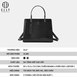 [Tặng hộp 20.10] Túi Xách Nữ ELLY EL385 Cao Cấp Đeo Chéo Đeo Vai Xách Tay Thời Trang Công Sở 2