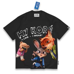 Áo Thun HY KORÉ Nick Và Judy I Like Wear 3101 Vải Cotton 100% Phom Rộng Oversize Unisex 3