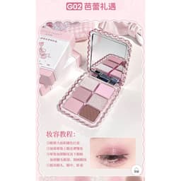 GOGOTALES Bảng Phấn Mắt, Phấn Má GogoTales 6 Ô Vỏ Hồng Ballet Coquette Sweet Pink Ballet Soft phong cách Hàn Quốc GT773 5
