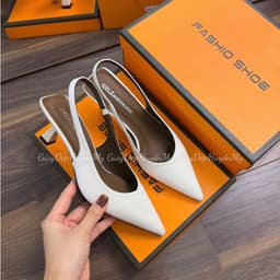 [ Giày Dép Huyền My ] Giày cao gót 5P mũi nhọn chất nhung mịn mềm lì nhẹ hàng cao cấp full hộp - TT001 6