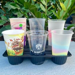 Túi đựng khay ly 4 ô 6 ô – Túi PE hột xoài trong suốt đựng trà sữa, cà phê, đồ ăn mang đi tiện lợi 5