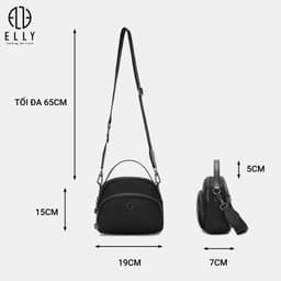 [Tặng hộp 20.10] Túi xách nữ ELLY EL360 túi đeo chéo đeo vai xách tay vải oxford thời trang cao cấp 3