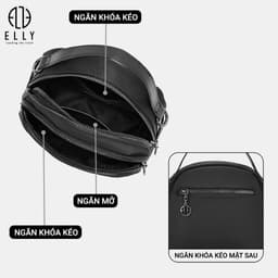 [Tặng hộp 20.10] Túi xách nữ ELLY EL360 túi đeo chéo đeo vai xách tay vải oxford thời trang cao cấp 4