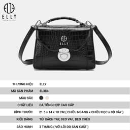 Túi Xách Nữ ELLY EL384 Cao Cấp Đeo Chéo Đeo Vai Xách Tay Thời Trang Hot Trend Công Sở 2