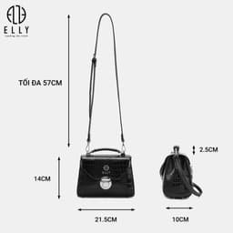 Túi Xách Nữ ELLY EL384 Cao Cấp Đeo Chéo Đeo Vai Xách Tay Thời Trang Hot Trend Công Sở 4