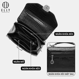 Túi Xách Nữ ELLY EL384 Cao Cấp Đeo Chéo Đeo Vai Xách Tay Thời Trang Hot Trend Công Sở 5