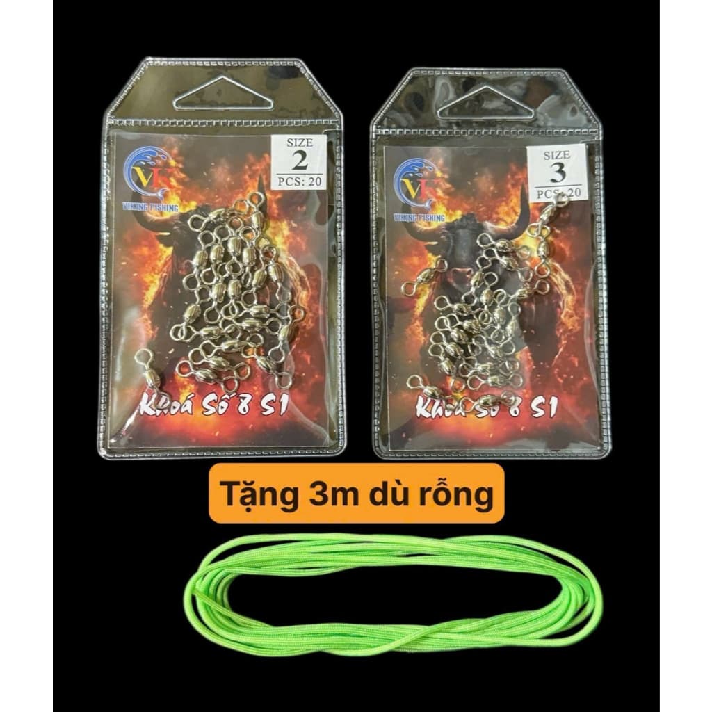Khóa Link Săn Hàng Số 8: ViKing S1 Inox 304 Chống Gỉ, Tặng 3m Dù Rỗng.