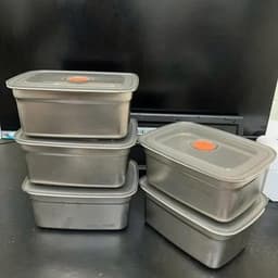 Bộ Combo 3/5 Hộp Inox 1200ML, 1500ML , 2200ML , Loại 1 Nắp Hút Chân Không, Khay Đựng Thực Phẩm Ngăn Mùi Tủ Lạnh 9