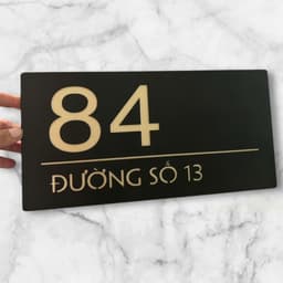 Bảng số nhà sang trọng mica kết hợp alu SANG TRỌNG 3