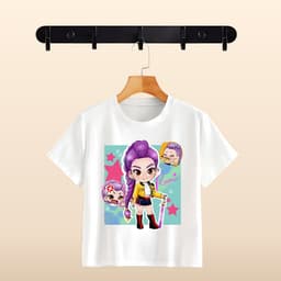 Áo Thun Hoạt Hình Huntrix KPop Demon Hunters Dễ Thương Nhiều Mẫu Đủ Size Từ 10kg 4