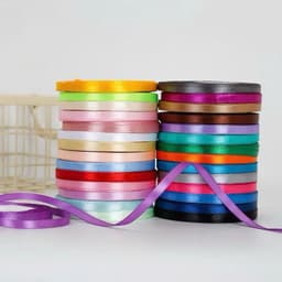 Combo Sỉ 10-5-3 Cuộn Ruy Băng Lụa Satin Dài 22m - Gói Quà Buộc Hoa Handmade Decor 3