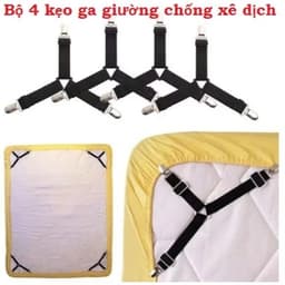 Bộ  kẹp ga giường chống tuột, cố định ga nệm -dây kẹp đàn hồi tiện dụng 1