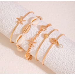 Bộ 5 Vòng Tay Lắc Tay Phong Cách Bohemian - Quà Tặng Vibe Ocean Charm, Set Hạt Cườm Handmade Độc Đáo 9