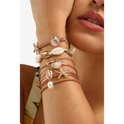 Bộ 5 Vòng Tay Lắc Tay Phong Cách Bohemian - Quà Tặng Vibe Ocean Charm, Set Hạt Cườm Handmade Độc Đáo 4