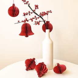 Đèn Lồng Tổ Ong Ni Lông Nilon MiNi Màu Đỏ Dùng Trang Trí Lễ Hội Tết Năm Mới Trung Thu Nhà Cửa Mẫu mới 2026 4