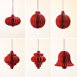 Đèn Lồng Tổ Ong Ni Lông Nilon MiNi Màu Đỏ Dùng Trang Trí Lễ Hội Tết Năm Mới Trung Thu Nhà Cửa Mẫu mới 2026 2