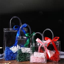 Combo 10💕💕💕Túi nhựa PVC, túi xách mua sắm, đựng quà tặng trong suốt có nhiều kích thước lựa chọn 4