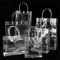 Combo 10💕💕💕Túi nhựa PVC, túi xách mua sắm, đựng quà tặng trong suốt có nhiều kích thước lựa chọn 5