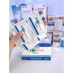 Miếng vệ sinh mắt TTO SWAB giúp vệ sinh bờ mi mắt , hạn chế viêm bờ mi ở các trường hợp mổ mắt, viêm mắt , nối mi 2