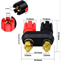 Cọc Đôi 4mm Núm Nhựa Cọc Loa Trạm Loa Phụ Kiện Âm Thanh Diy - 2