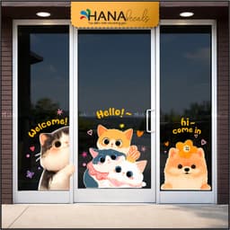 Decal Dán Kính PET SHOP Trang Trí Cửa Hàng Thú Cưng Chống Nước, Bền Đẹp - PETS08 - Hana Decals 1