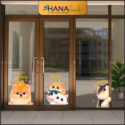 Decal Dán Kính PET SHOP Trang Trí Cửa Hàng Thú Cưng Chống Nước, Bền Đẹp - PETS08 - Hana Decals 3