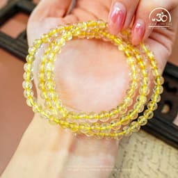 Ngọc Đan Tâm - Chuỗi Vòng Tay Thạch Anh Tóc Vàng 5mm 6A - Mệnh Kim và Mệnh Thổ 3