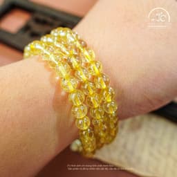Ngọc Đan Tâm - Chuỗi Vòng Tay Thạch Anh Tóc Vàng 5mm 6A - Mệnh Kim và Mệnh Thổ 2