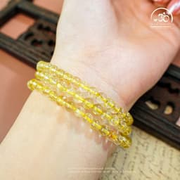 Ngọc Đan Tâm - Chuỗi Vòng Tay Thạch Anh Tóc Vàng 5mm 6A - Mệnh Kim và Mệnh Thổ 4