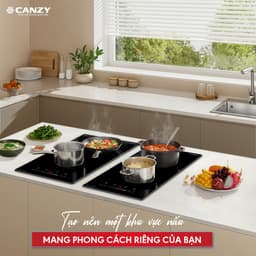 Bếp từ Domino Canzy CZ EU66HOB | Sôi Liu Riu | Bảo hành 3 năm 2