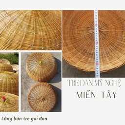 [CẦN THƠ] Lồng Bàn Tre Gai Già Thủ Công (55cm) – Nghệ Nhân Miền Tây Đan Kỹ, Bền Đẹp Vượt Thời Gian 1