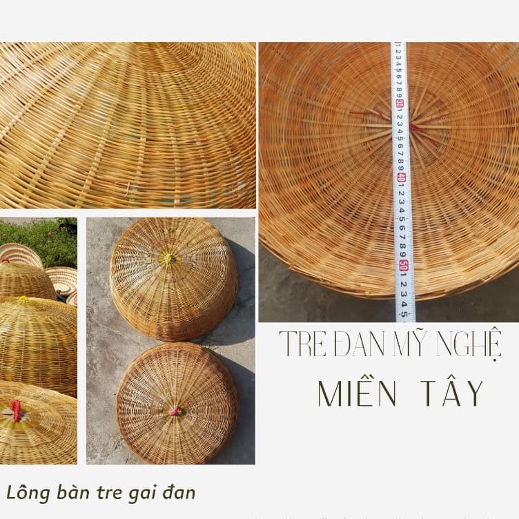 [CẦN THƠ] Lồng Bàn Tre Gai Già Thủ Công (55cm) – Nghệ Nhân Miền Tây Đan Kỹ, Bền Đẹp Vượt Thời Gian