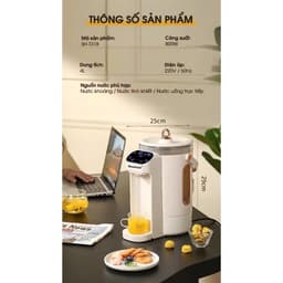 Cây nước nóng Nineshield mini để bàn tiện lợi( bình đun nước giữ nhiệt 24/24) 8