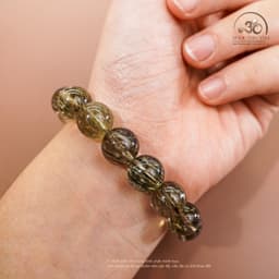 Ngọc Đan Tâm - Vòng Tay Thạch Anh Tóc Xanh 12mm 6A - Mệnh Mộc & Mệnh Hoả 3