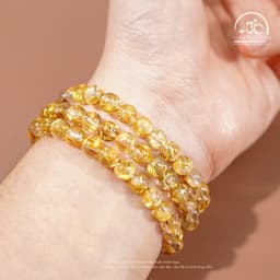 Ngọc Đan Tâm - Chuỗi Thạch Anh Tóc Vàng Đồng Trục VVip 6mm - Mệnh Thổ & Mệnh Kim 5