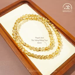 Ngọc Đan Tâm - Chuỗi Thạch Anh Tóc Vàng Đồng Trục VVip 6mm - Mệnh Thổ & Mệnh Kim 2