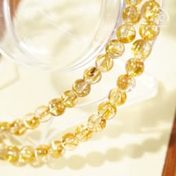 Ngọc Đan Tâm - Chuỗi Thạch Anh Tóc Vàng Đồng Trục VVip 6mm - Mệnh Thổ & Mệnh Kim 4