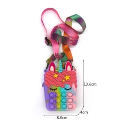 Túi đeo chéo silicon pony kỳ lân bong bóng pop it cho bé gái quà tặng tết đựng bao lì xì, túi tỏi 9