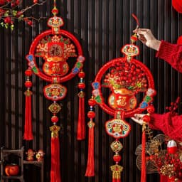 Dải Dây Liễn Treo Túi Thần Tài May Mắn 2027, Trang Trí Tết Cả Năm Lộc Tài 1