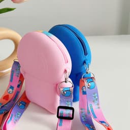 Túi xách đeo chéo silicon pop it hình doraemon thời trang dễ thương, bong bóng giảm căng thẳng 9