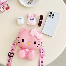[Lớn, vừa điện thoại] Túi xách silicon pop it Hello kitty đeo chéo đựng lì xì, điện thoại thời trang 7